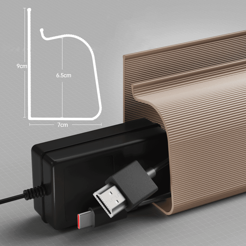 Computer Desk Bottom Cable Management Rack Storage Slot thumbnail 10