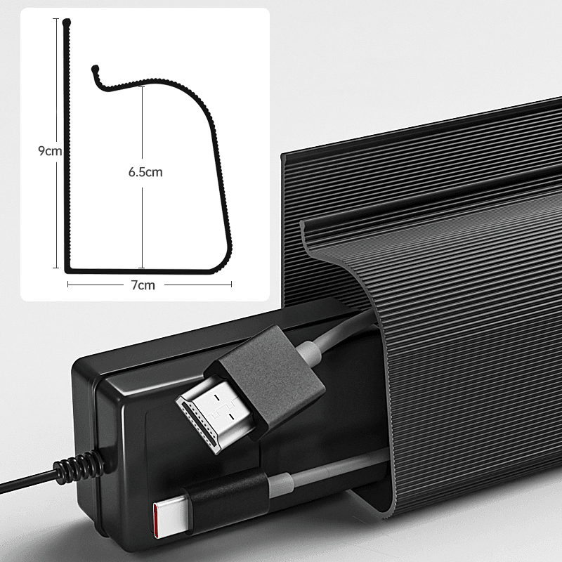 Computer Desk Bottom Cable Management Rack Storage Slot thumbnail 9