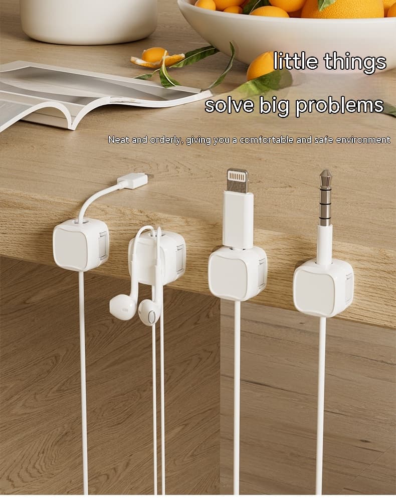 Magnetic Cable Clip Under Desk Cable Management Adjustable Cord Holder Wire Organizer And Cable Management Wire Keeper thumbnail 14