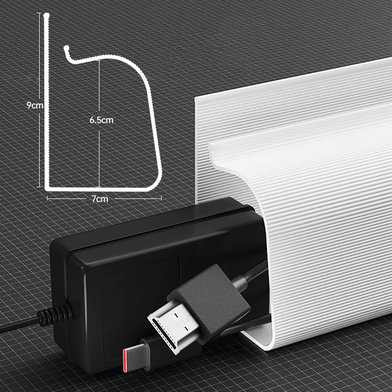 Computer Desk Bottom Cable Management Rack Storage Slot thumbnail 4