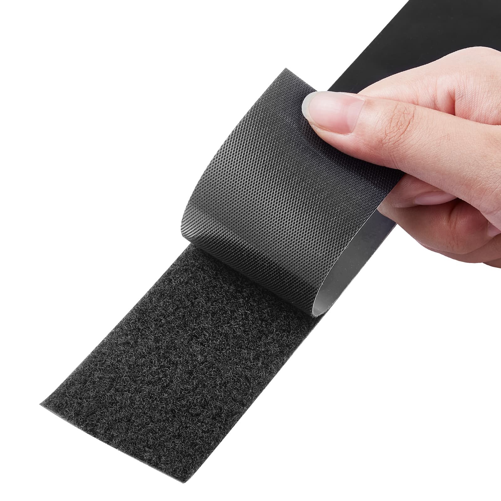 16 Ft X 1.5 In Hook And Loop Tape Nylon Self Adhesive Strips Roll Black thumbnail 6