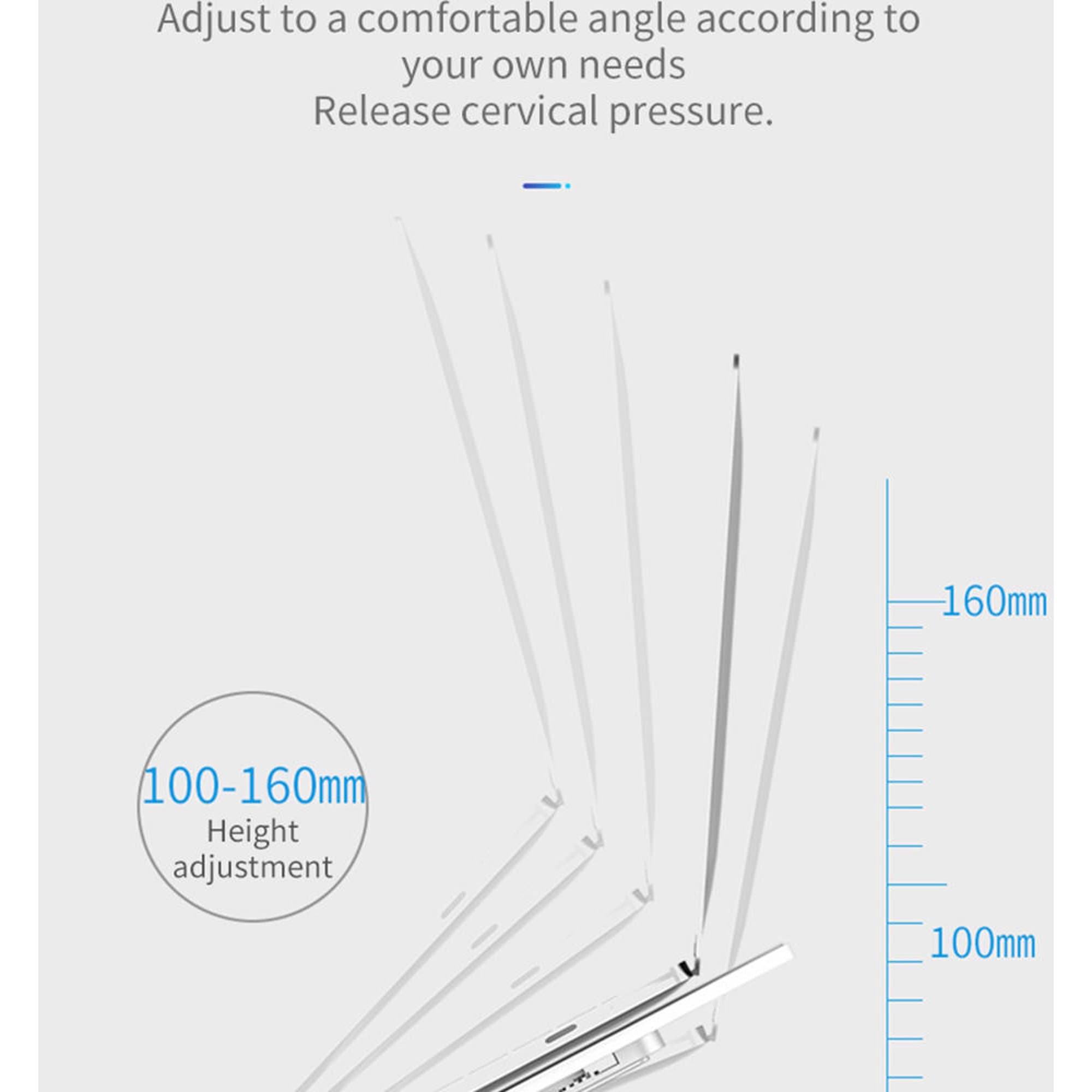 Adjustable Non-slip Laptop Stand Support Holder Base Riser 6 Gears Height Notebook Cooling Stand Portable For 11-17 Inch Tablet thumbnail 7