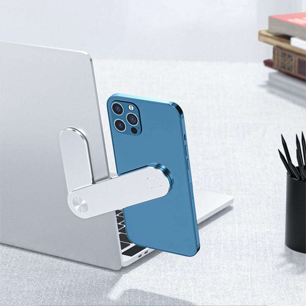 Laptop Phone Holder, Adjustable Laptop Side Mount Clip, Magnetic Laptop Monitor Mount, Computer Laptop Cellphone Stand Foldable Aluminum Expansion Bracket Tablet Clip For Dual Screen thumbnail 10