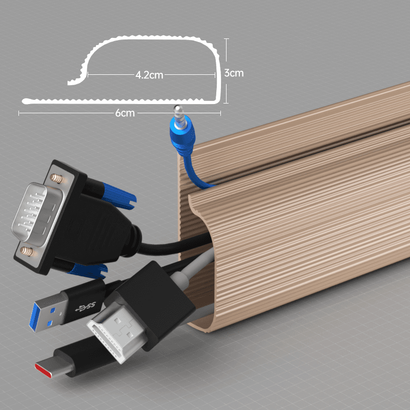 Computer Desk Bottom Cable Management Rack Storage Slot thumbnail 2