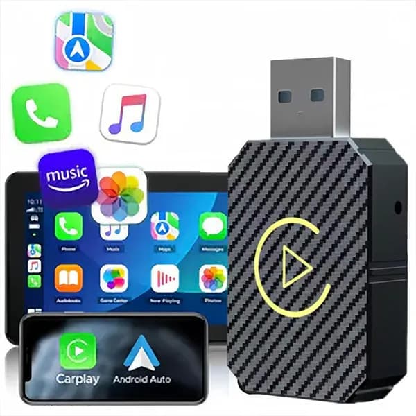 2 In 1 Wireless Apple CarPlay Adapter, For Both Apple And Android,converts Wired To Wireless, Suitable For Factory Wired CarPlay Cars From 2017 thumbnail 2