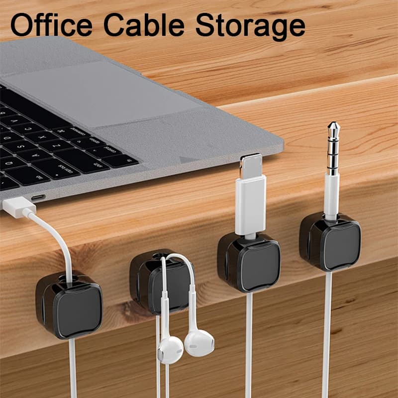 Magnetic Cable Clip Under Desk Cable Management Adjustable Cord Holder Wire Organizer And Cable Management Wire Keeper thumbnail 3