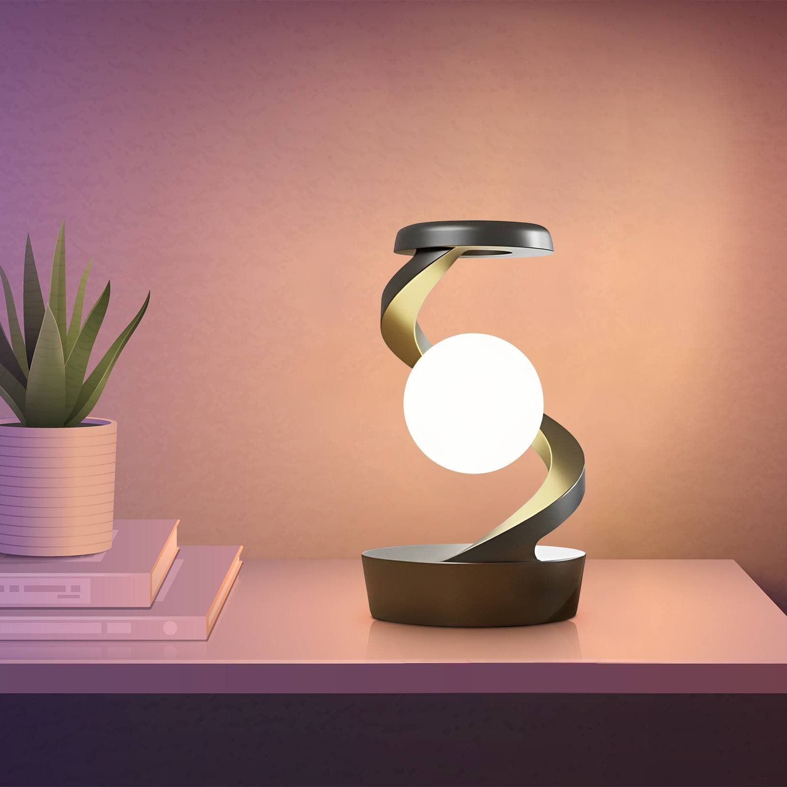 Rotating Moon Desk Lamp With Phone Wireless Charging Sensor Control Table Lamps Decorative Desktop Lamp Small Night Lamp Home Decor thumbnail 11