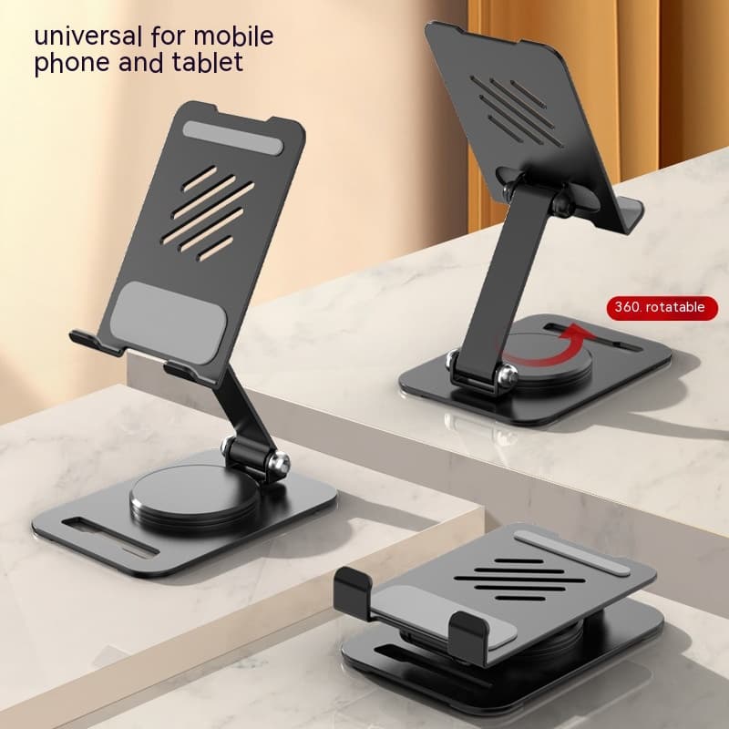 360 Degrees Rotate Metal Desk Mobile Phone Holder Stand For Phone Pad Adjustable Desktop Tablet Holderl Table Cell Phone Stand image 1